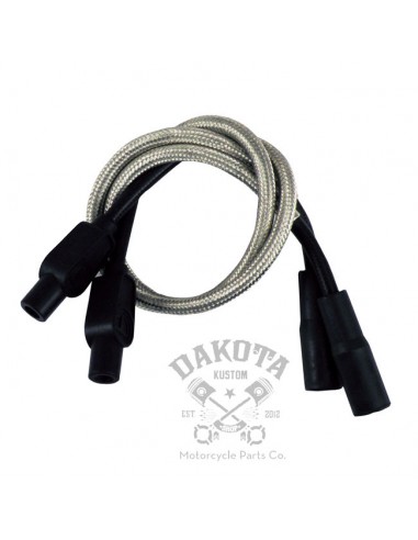 JUEGO CABLES BUJIA 8MM SPORTSTER 04-06 TAYLOR PRO BRAIDED