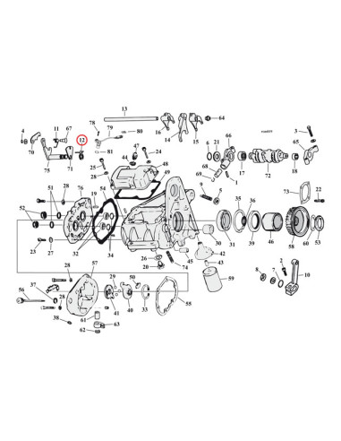 Muelle Eje de Cambio Harley-Davidson...