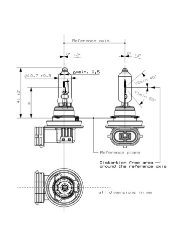 Lámpara H9 Philips 12V 65W 12361B1
