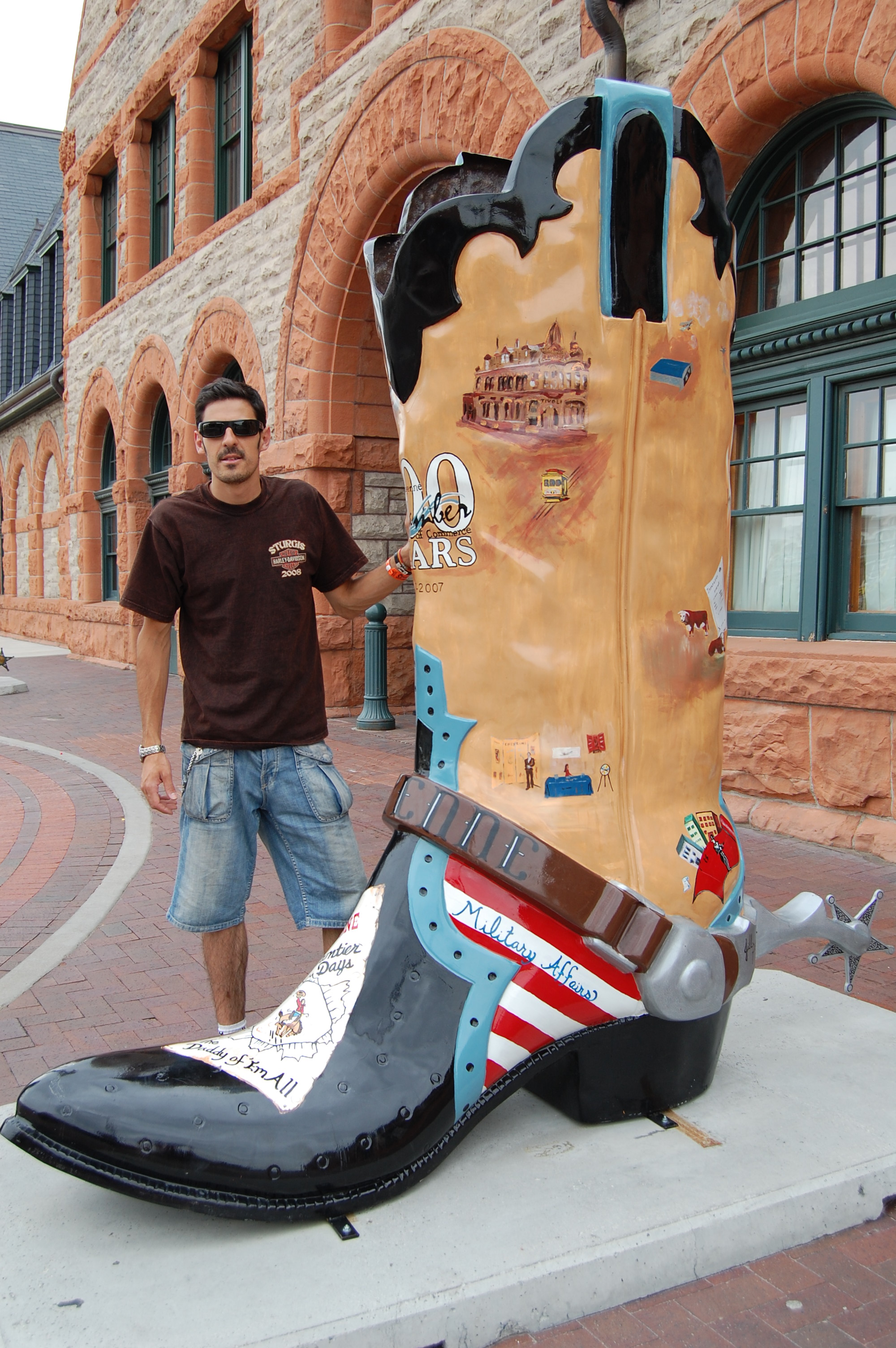 Sturgis South Dakota 2oz Square Base Shot Glasses - Retro Design 4-Pack Collector Set